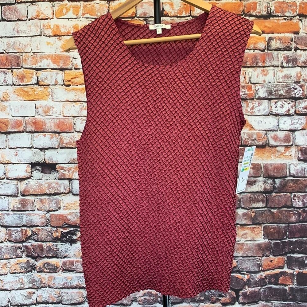 Nicola Maroon Tank Blouse Very Stretchy